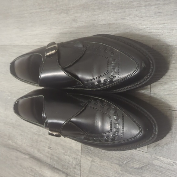 Underground. Other - Underground. England Black Leather Apollo Creepers